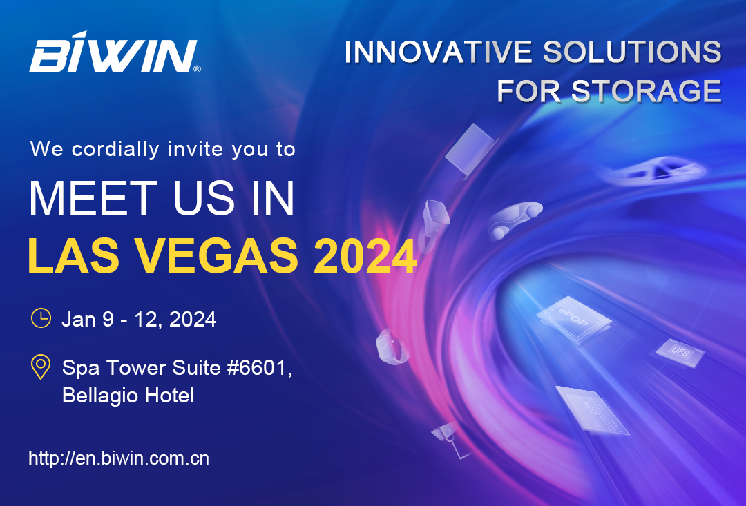 Visit BIWIN in Las Vegas on January 9th-12th 2024