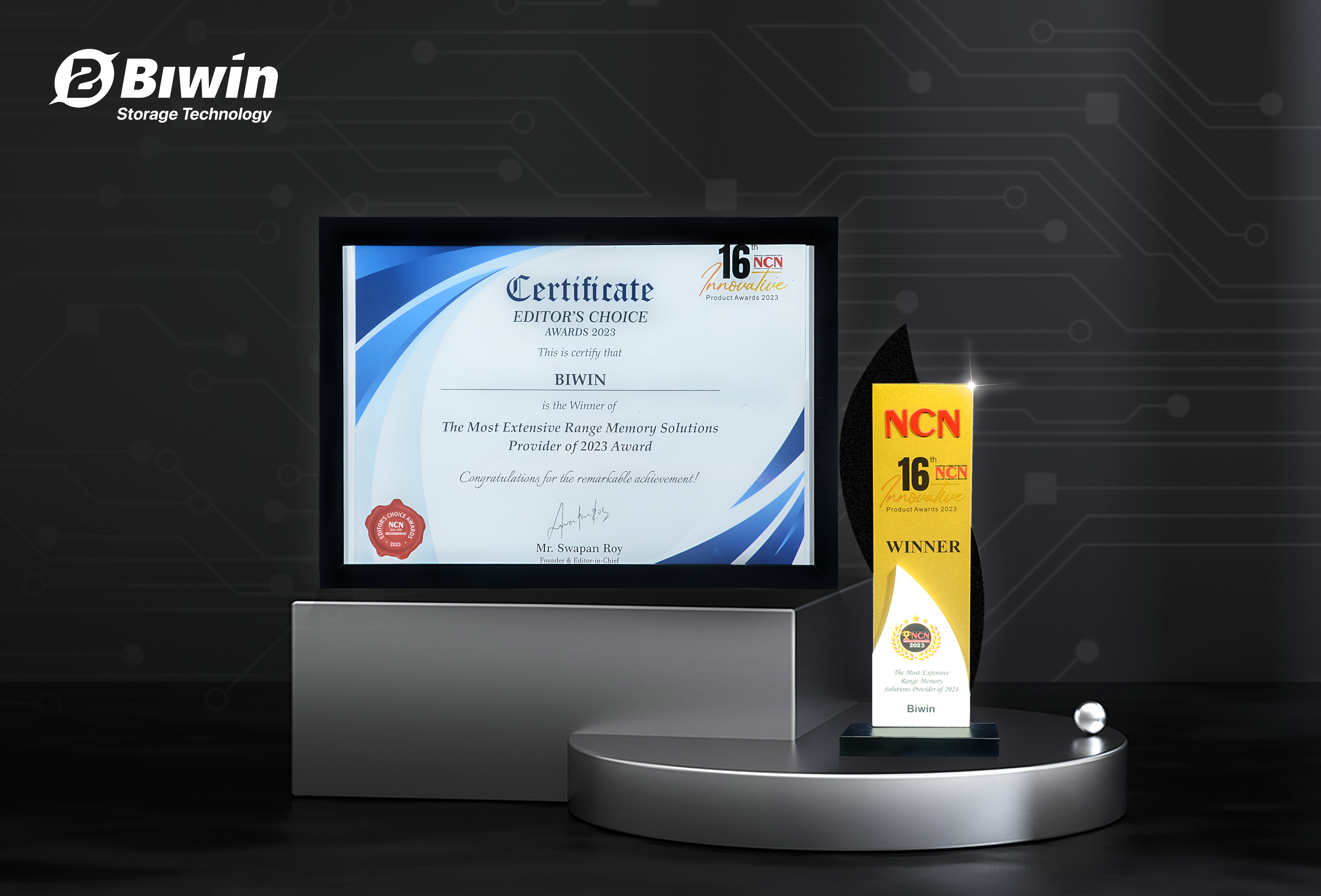 BIWIN Wins India's "The Most Extensive Range Memory Solutions Provider" Award